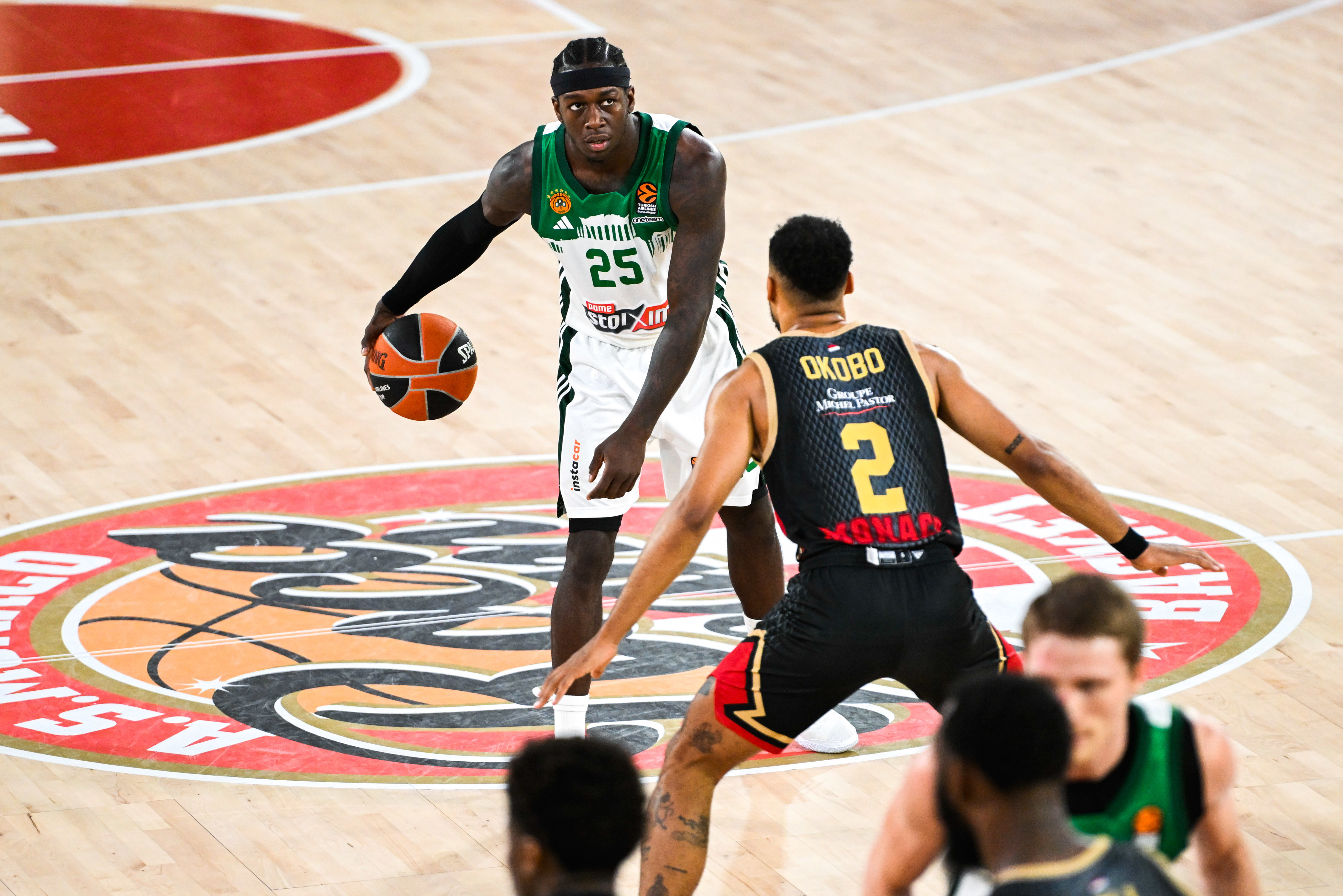 during the Turkish Airlines Euroleague match between AS Monaco and Panathinaikos at Salle Gaston Medecin on December 20, 2023 in Monaco, Monaco. (Photo by Pascal Della Zuana /Icon Sport)